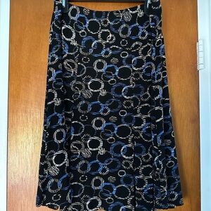 Stylish Black and Blue Patterned Skirt
